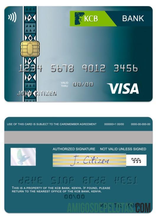 Kenya KCB Bank Visa Classic Card download for verification